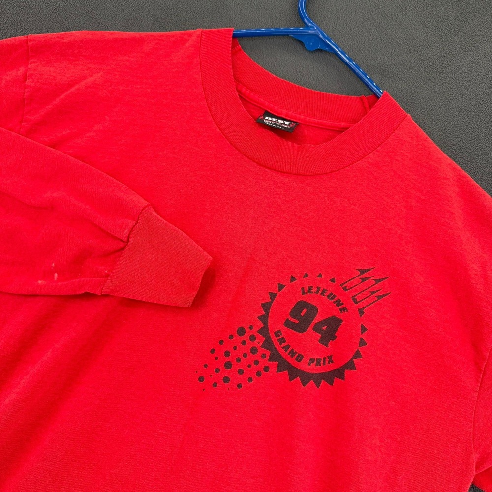 VTG 1994 Lejeune Grand Prix Tour d Pain 50K T-Shirt Red Fruit of the Loom L READ